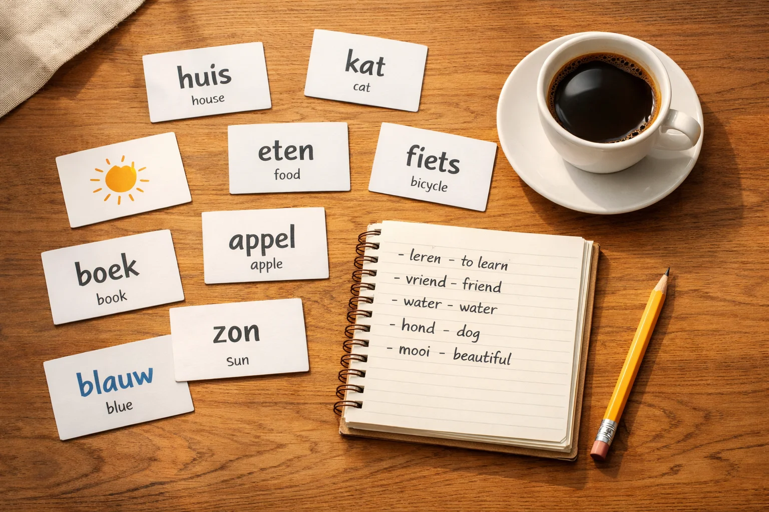 100 basiswoorden Nederlands voor beginners